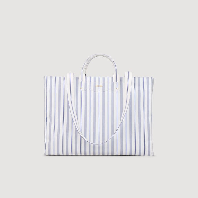 Tote bag in tela a righe