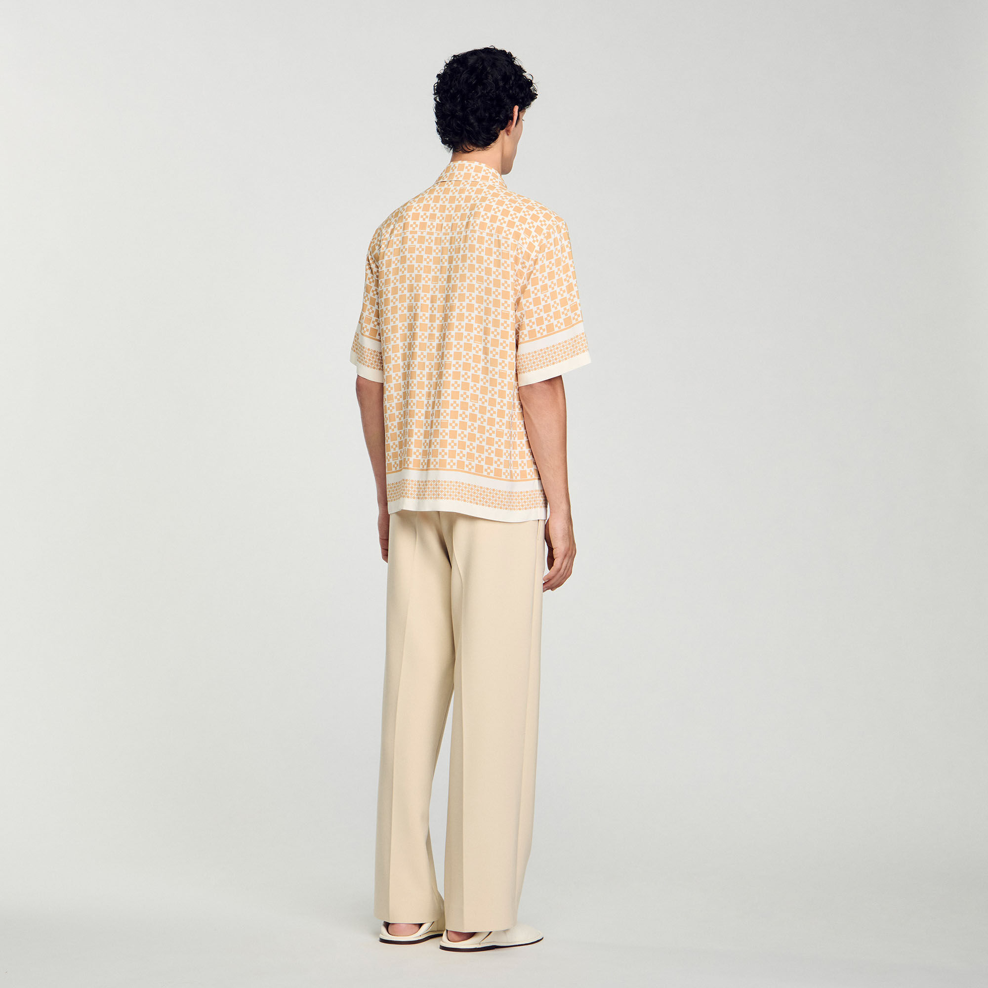 Camicia fluida con stampa Square Cross