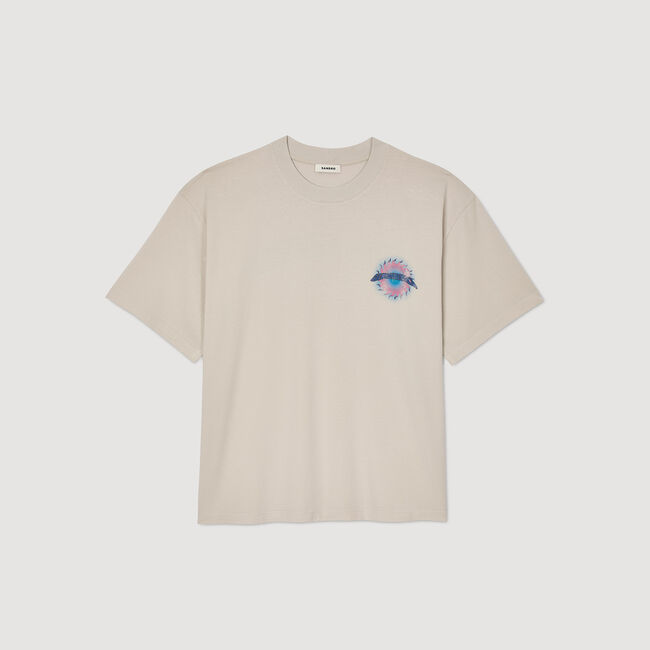 T-shirt con stampa a sole
