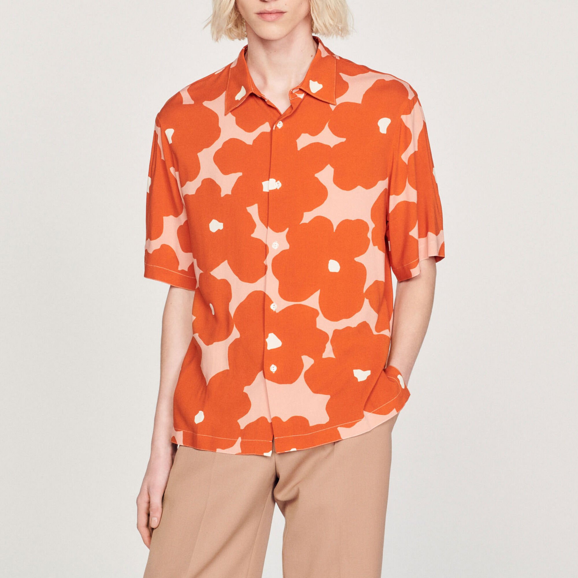 Camicia con stampa floreale