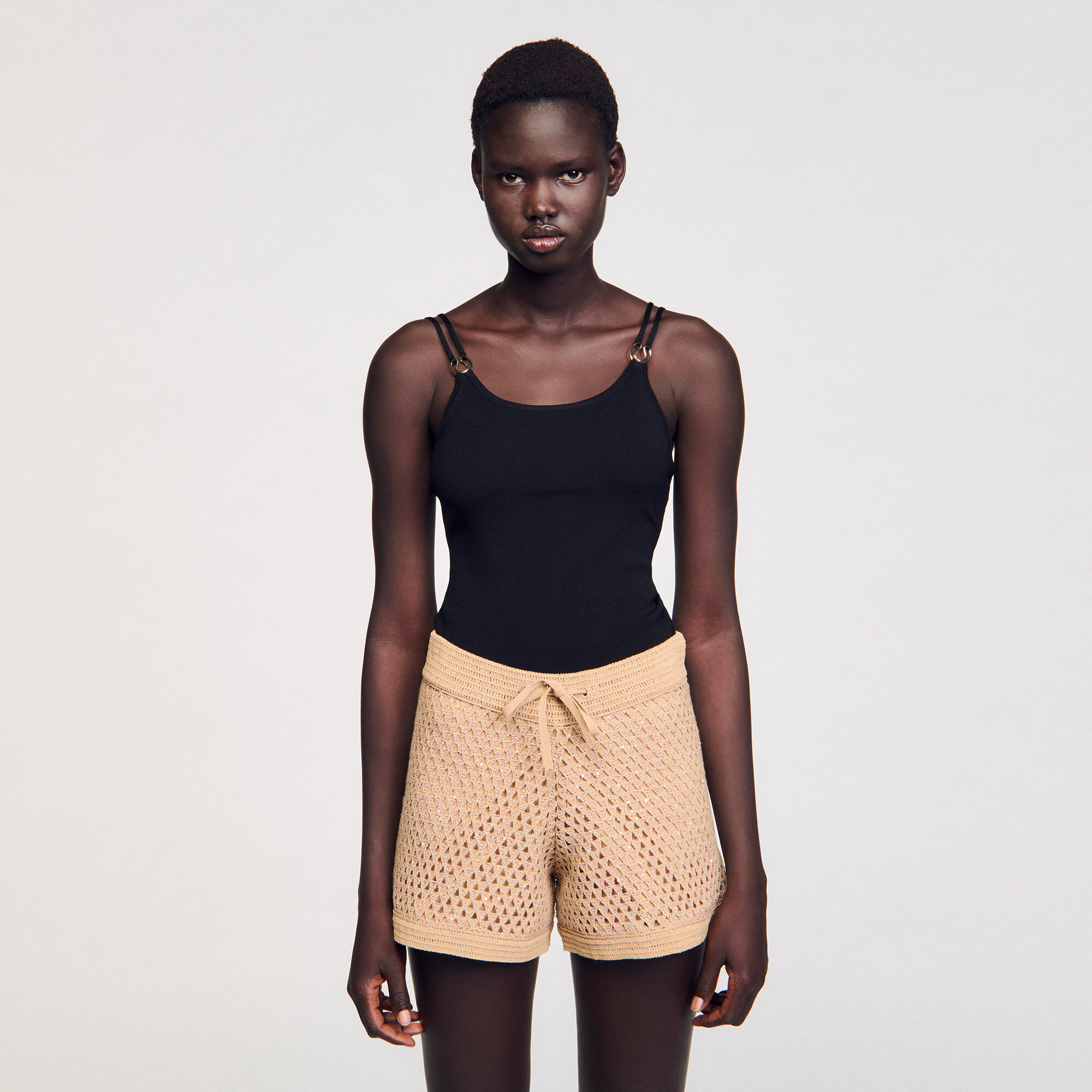 Body in maglia con dettaglio bijou