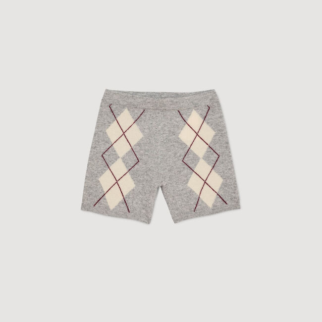 Shorts in maglia a rombi