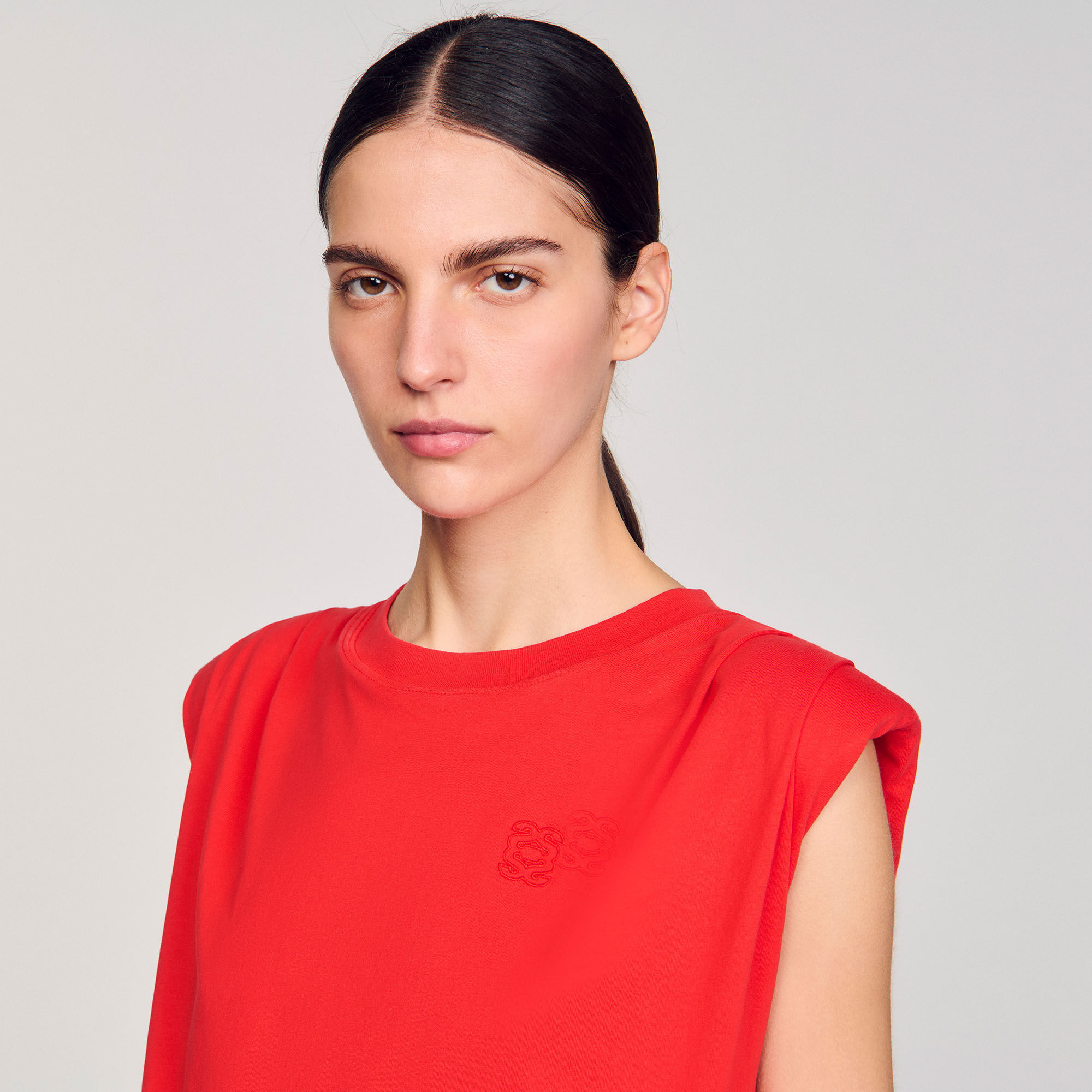 T-shirt corta drappeggiata