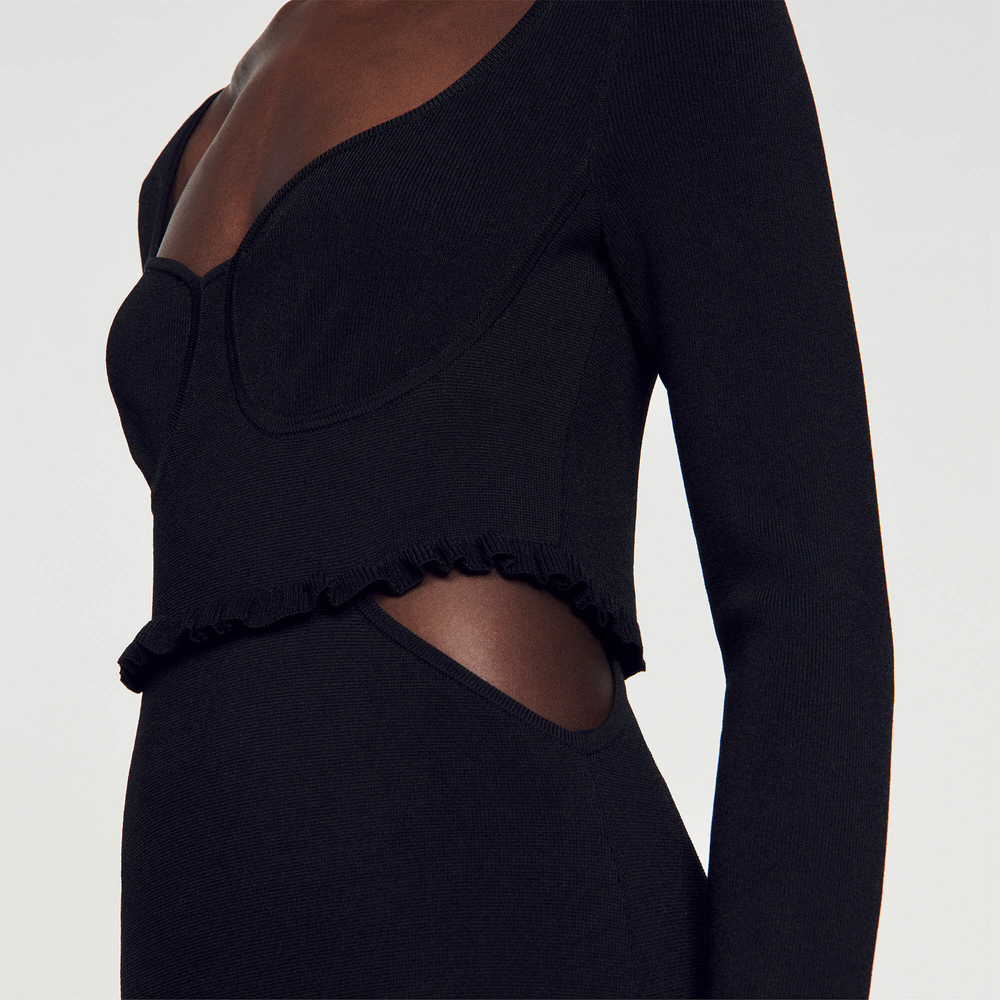 Abito midi traforato