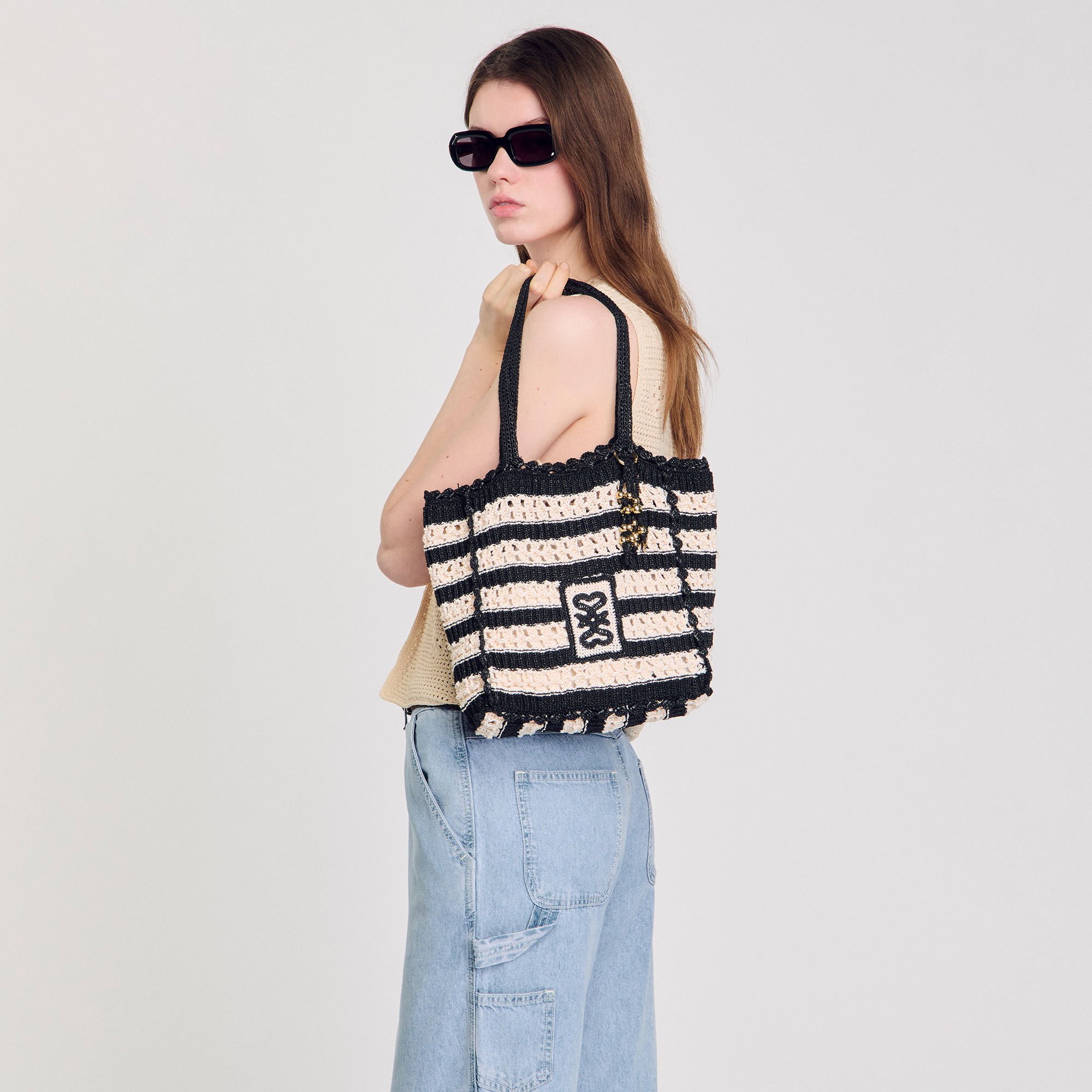 Borsa bicolor in crochet
