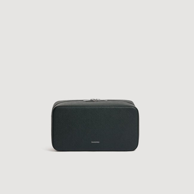 Beauty case in pelle rigenerata