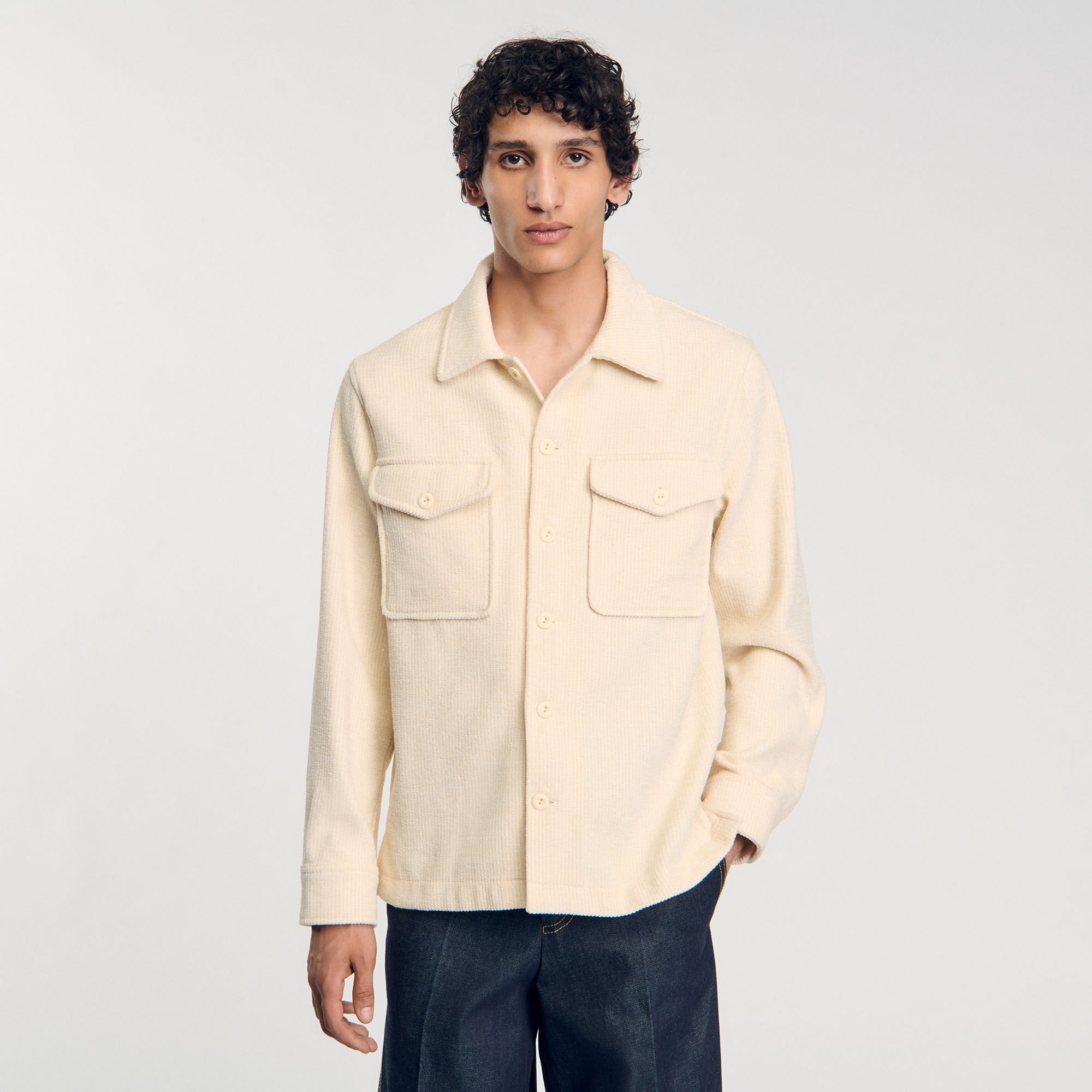 Overshirt in velluto a coste