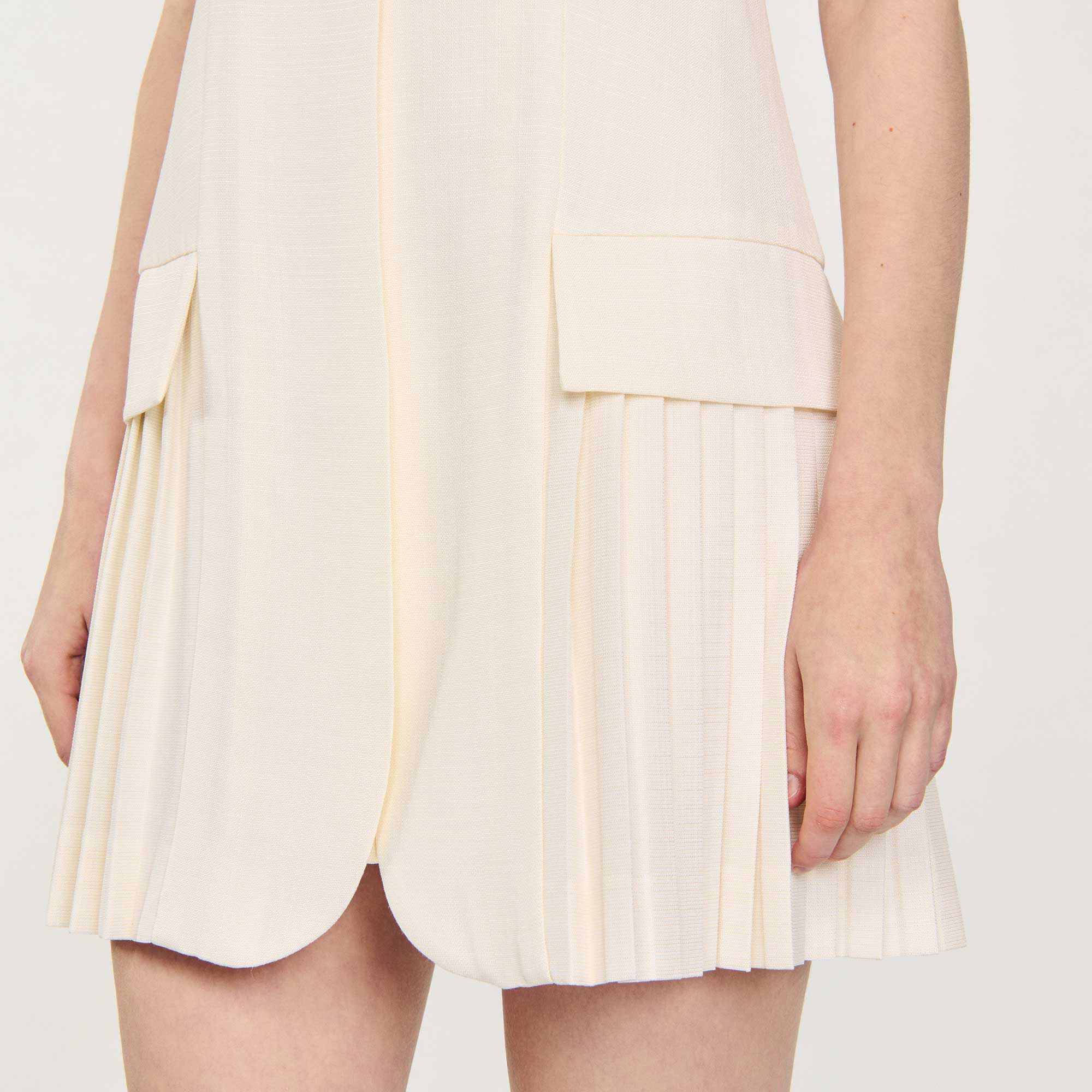Abito corto stile tailleur a pieghe