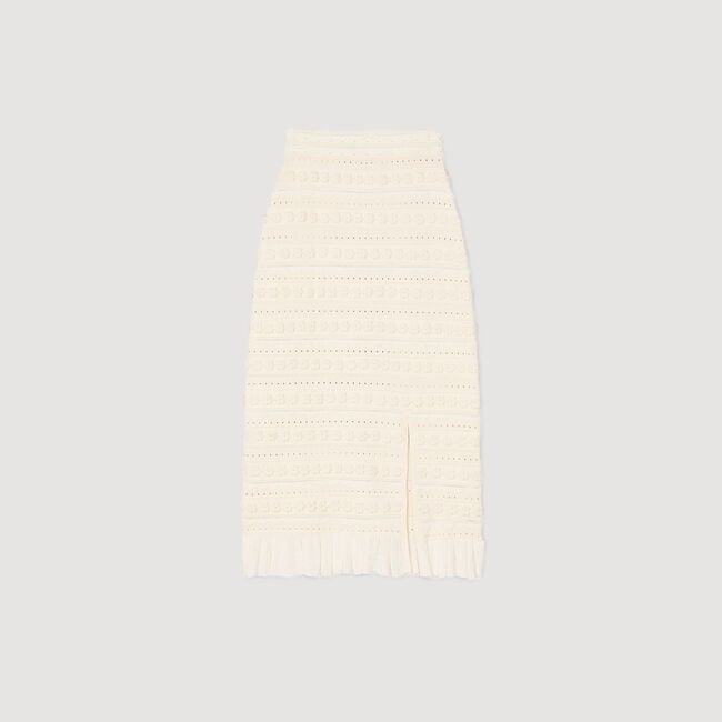Gonna lunga con dettagli in crochet