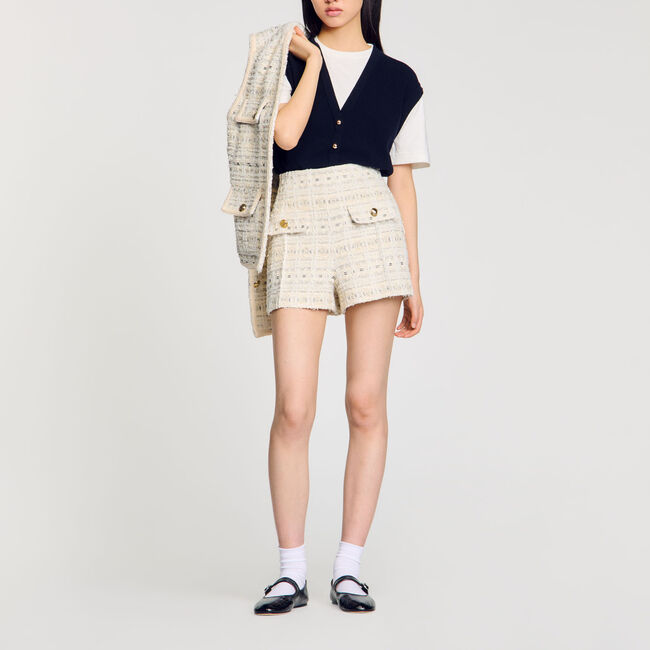 Shorts in tweed fantasia