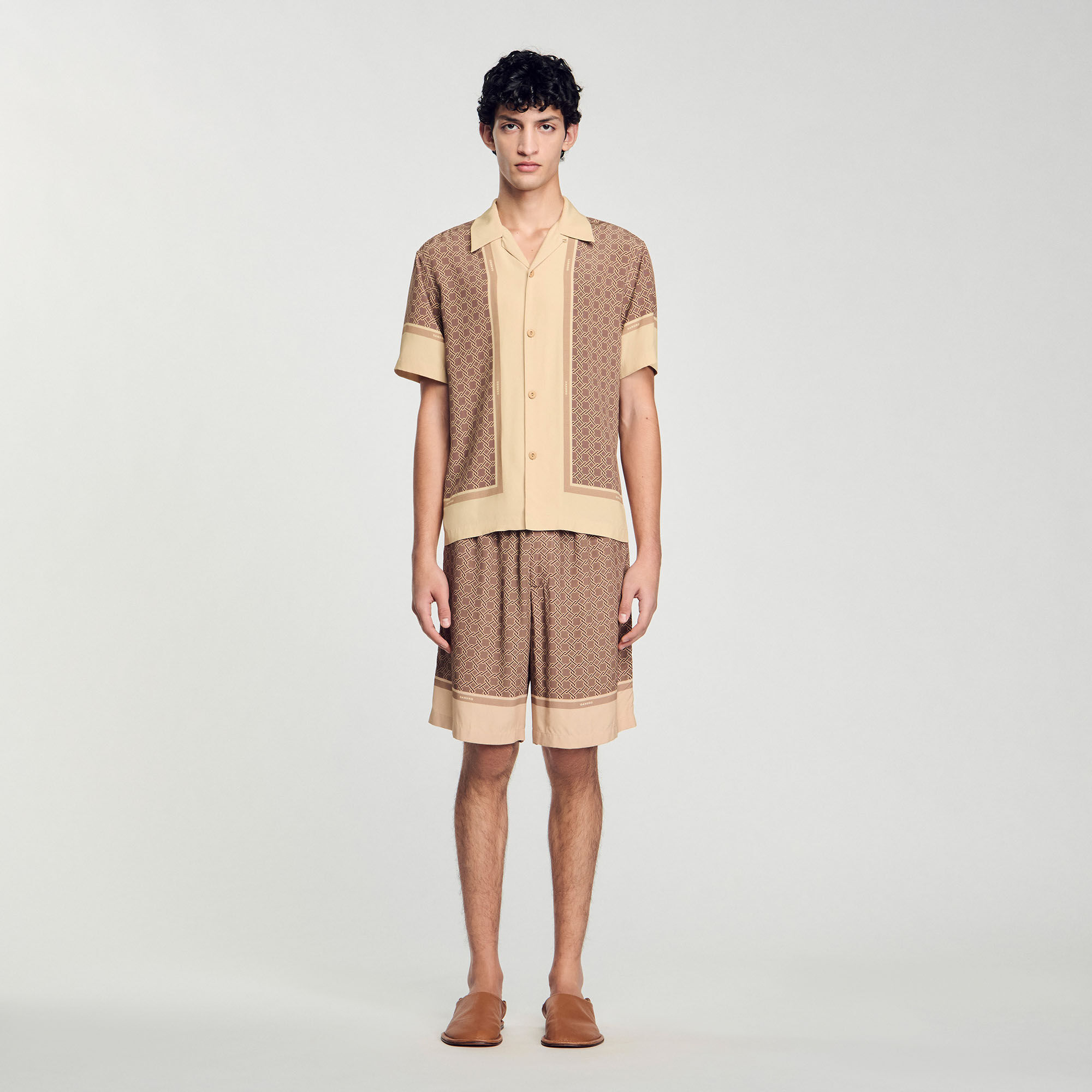 Camicia a maniche corte con stampa