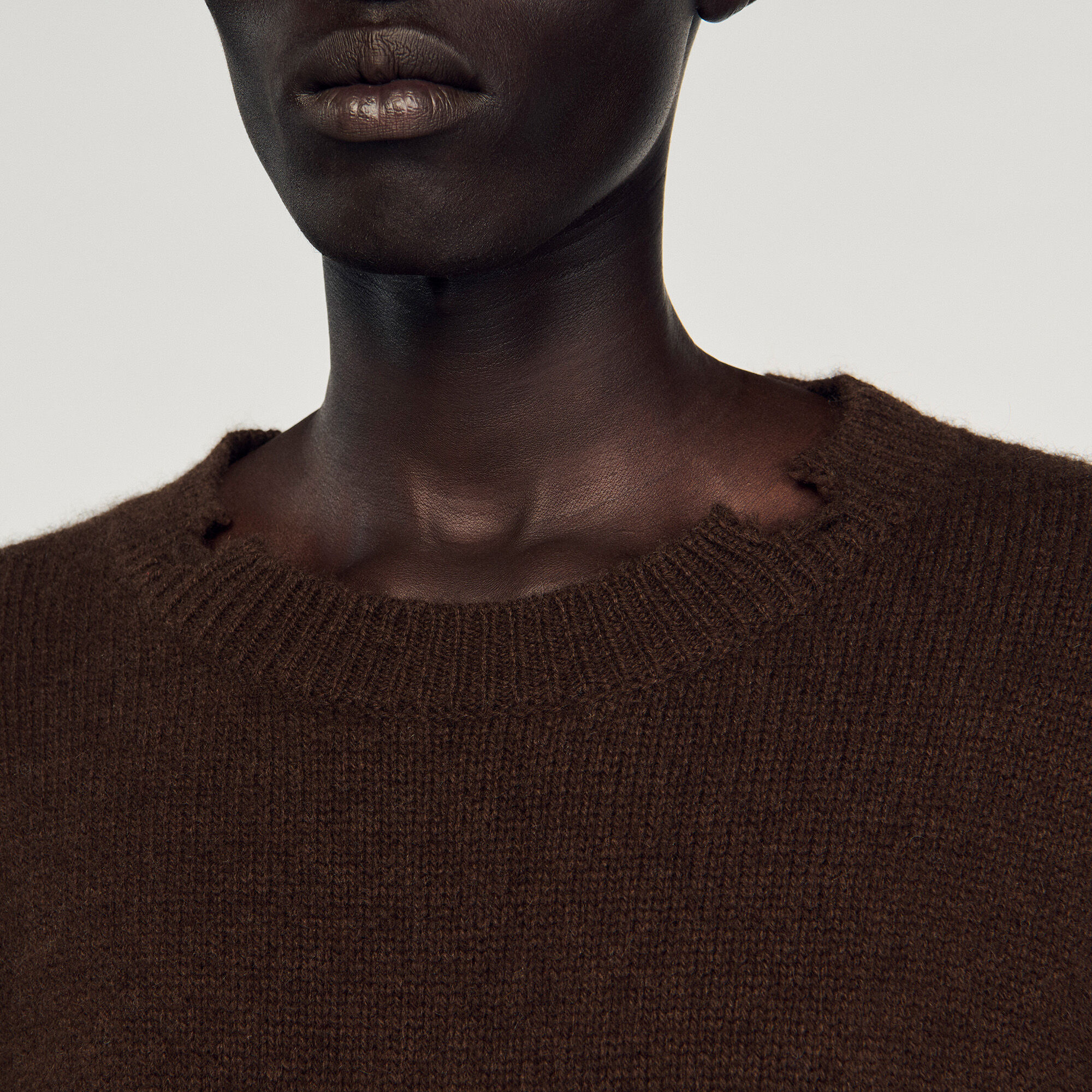 Maglione lana effetto stropicciato