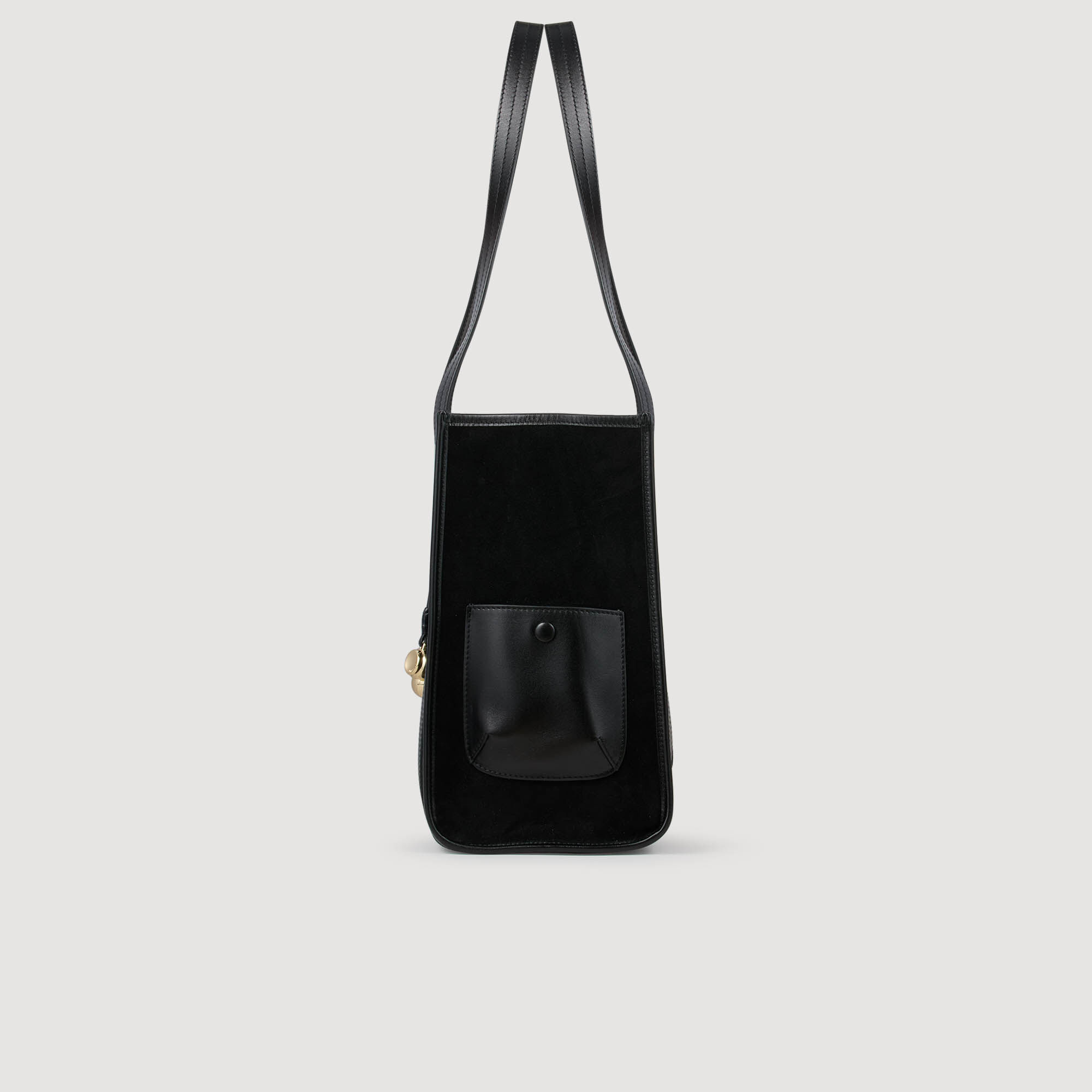 Shopping bag in morbido scamosciato