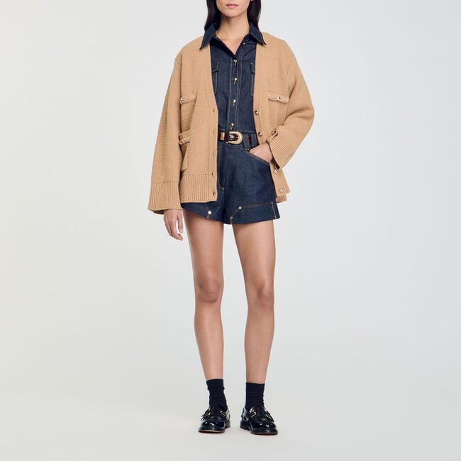 Cardigan lungo in lana