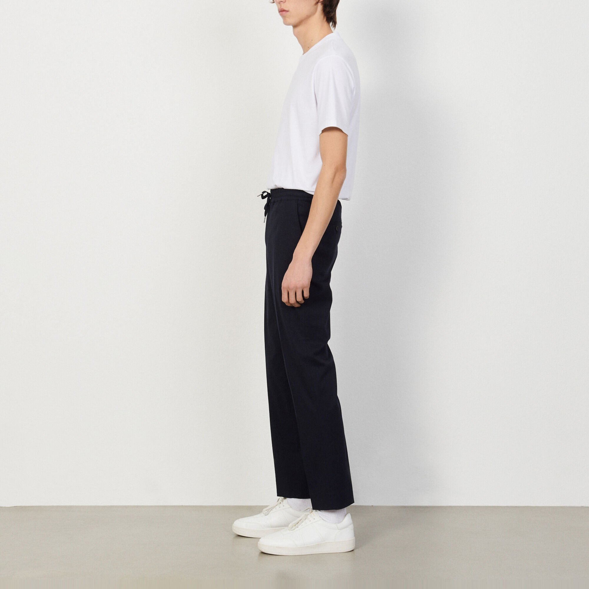 Pantaloni carrot in cotone