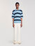 Polo a righe in maglia