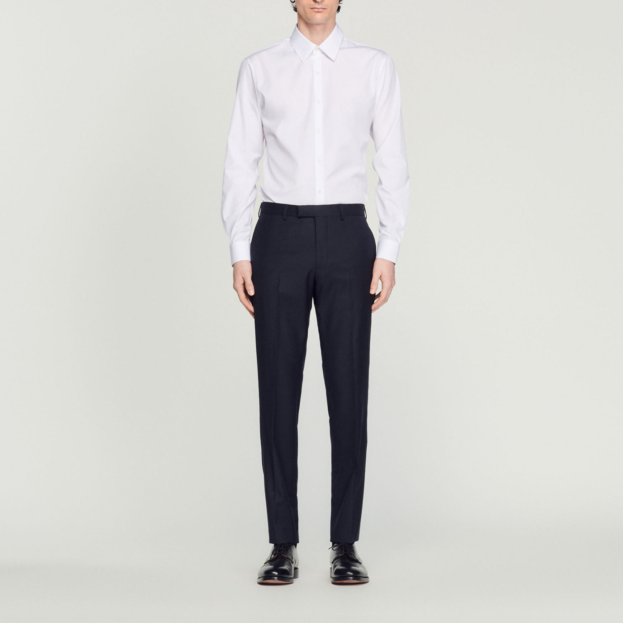 Pantaloni da completo in lana stretch