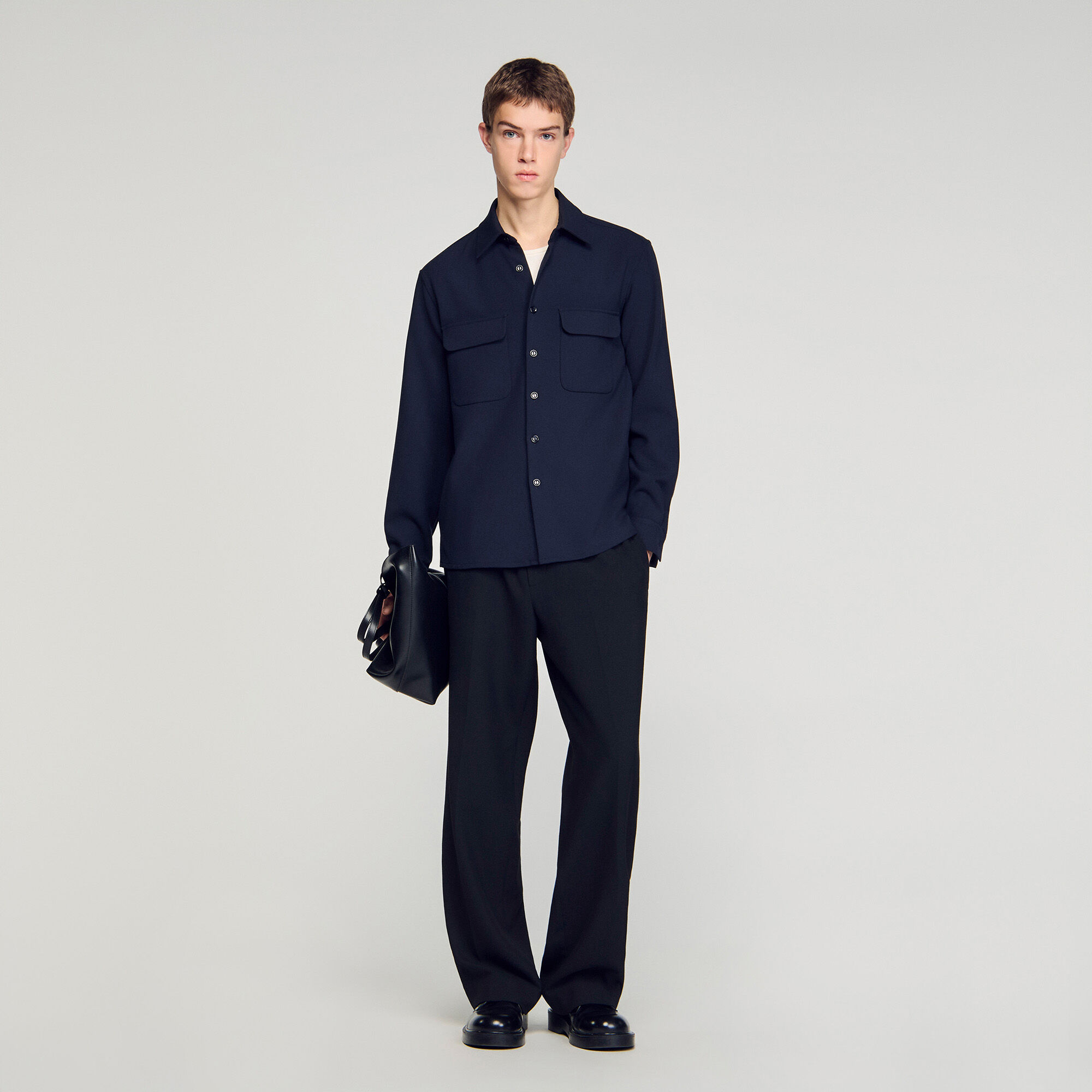 Camicia con tasche applicate