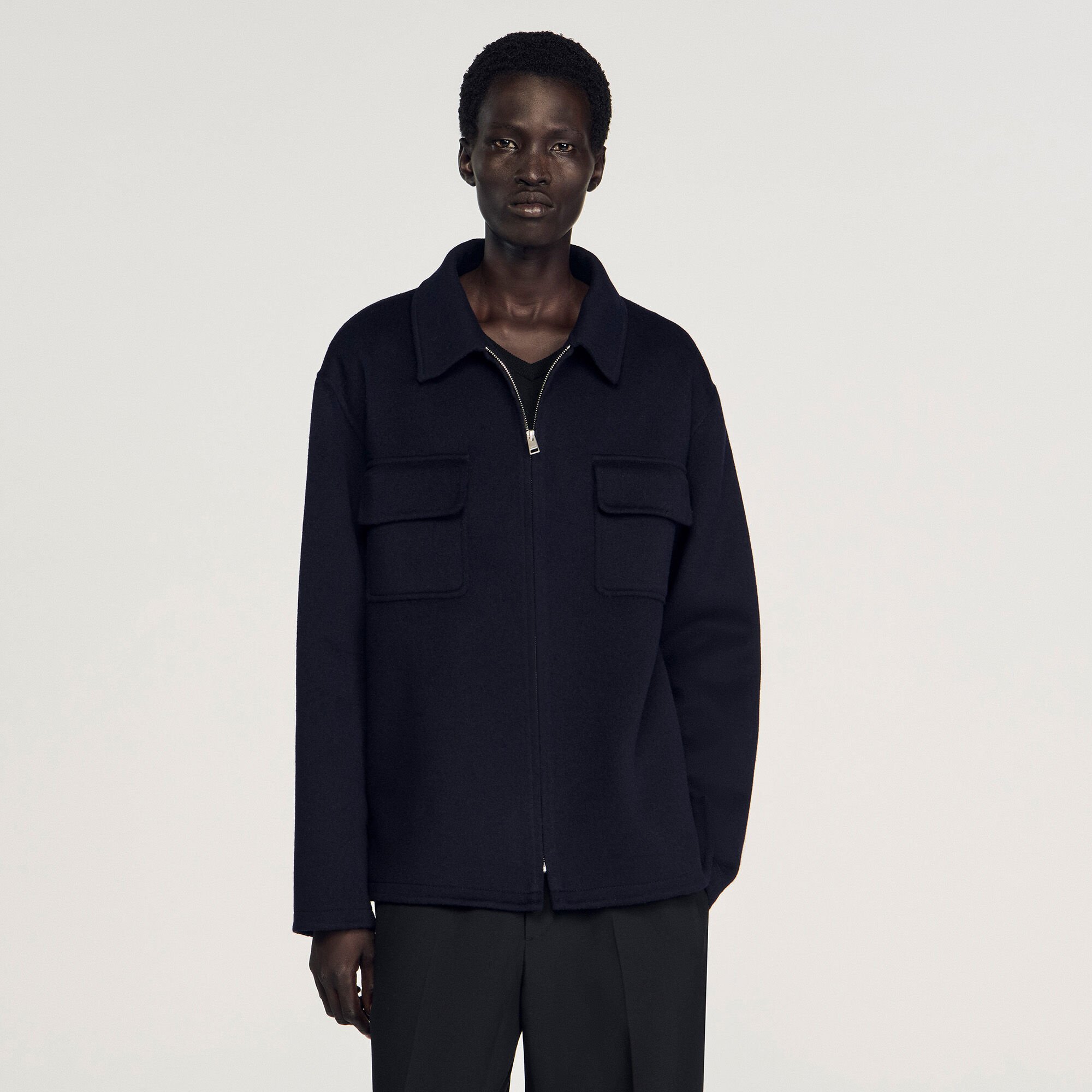 Overshirt con zip