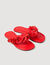 Sandali in pelle con fiori