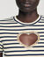 T-shirt cuore glitterato