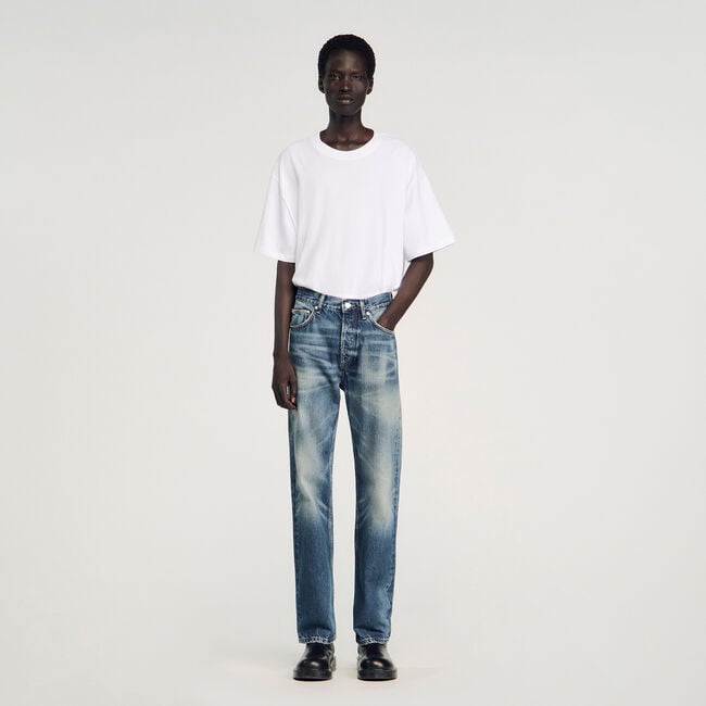 Jeans regular délavé