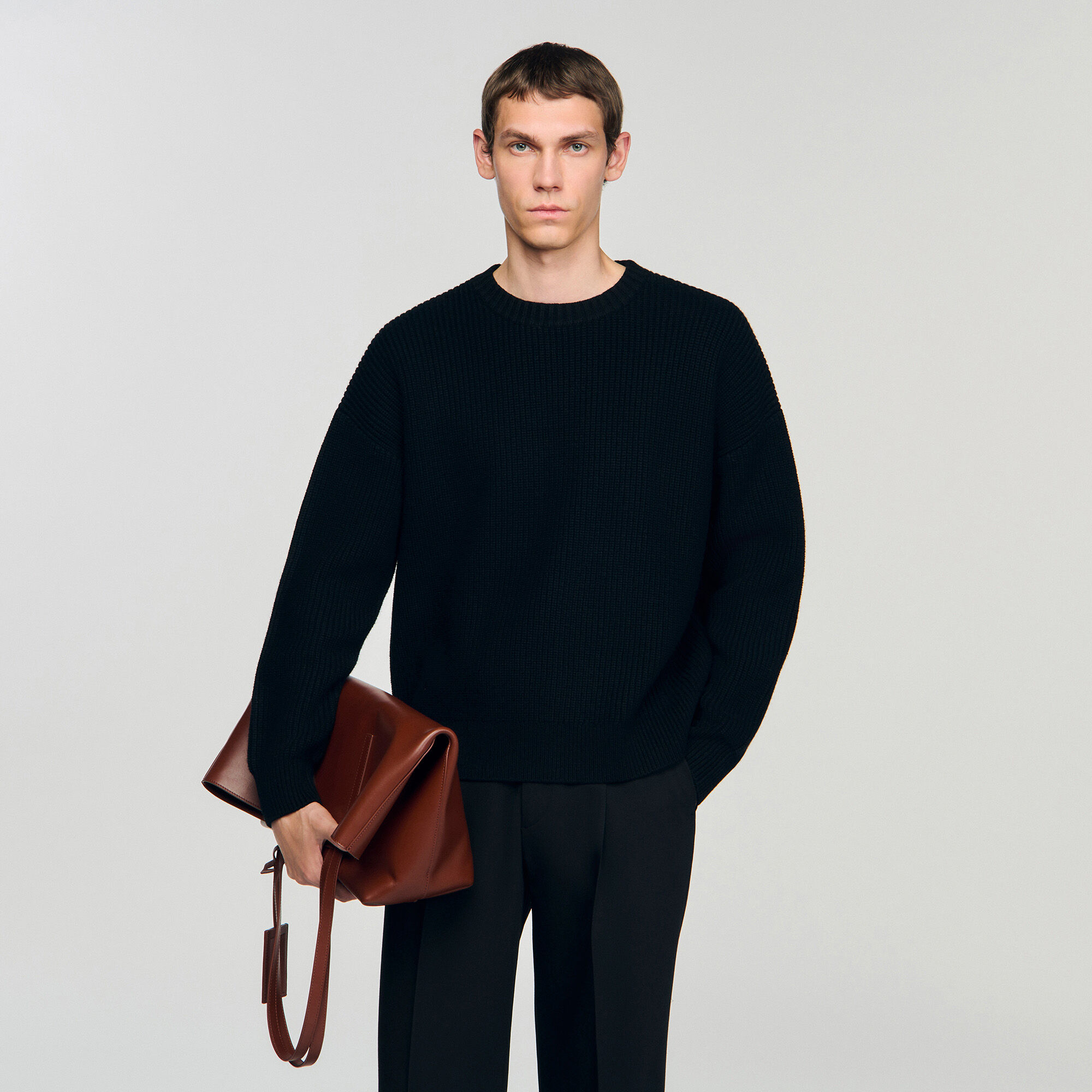 Shopping bag in pelle