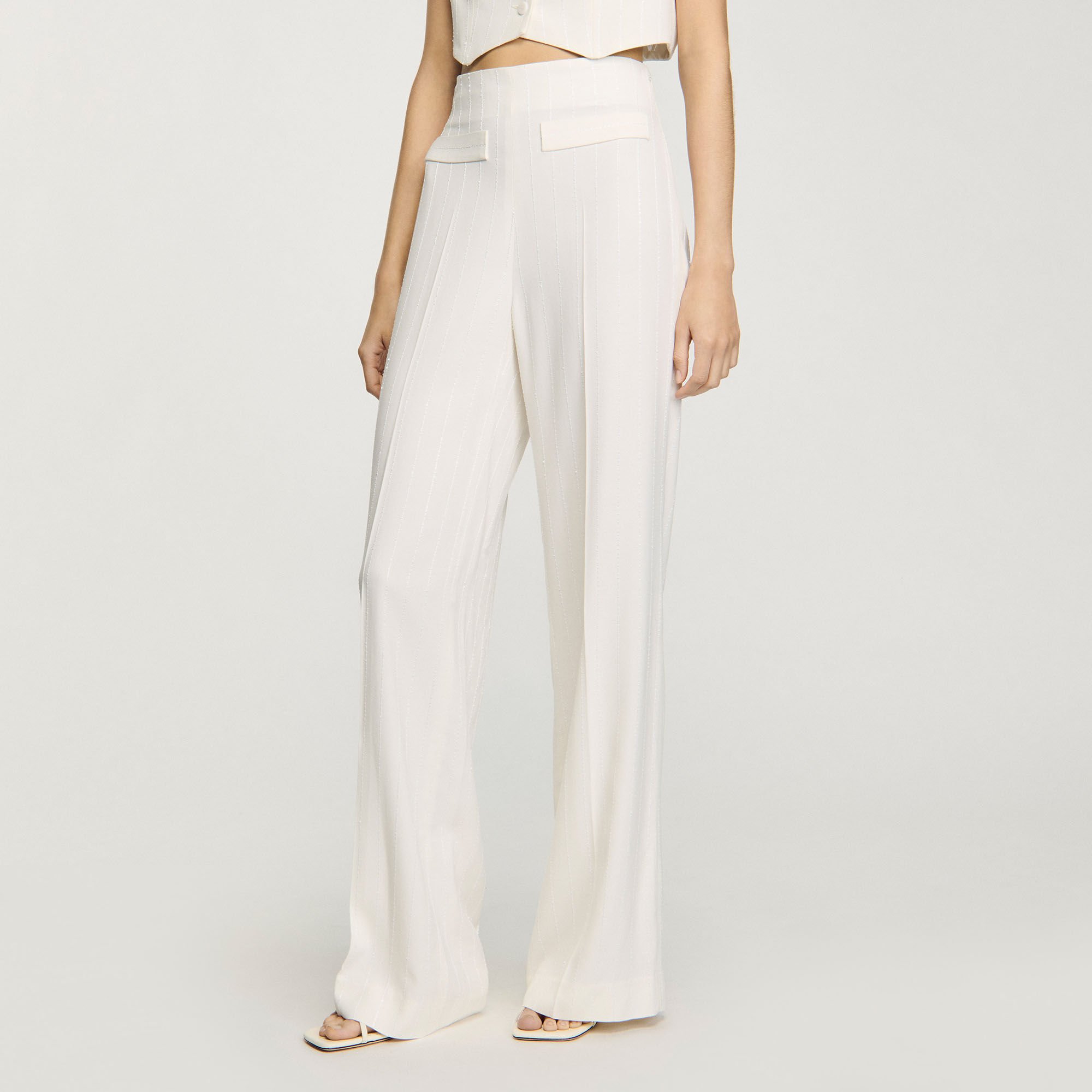 Pantaloni da abito con lustrini