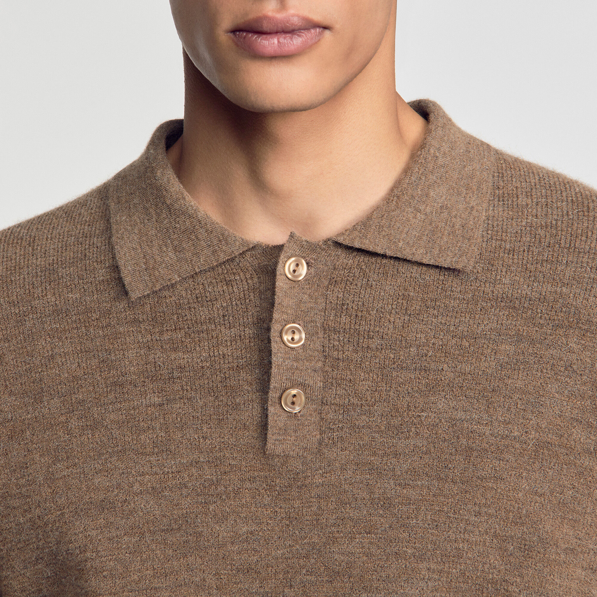 Polo a coste in alpaca - Uomo | Sandro
