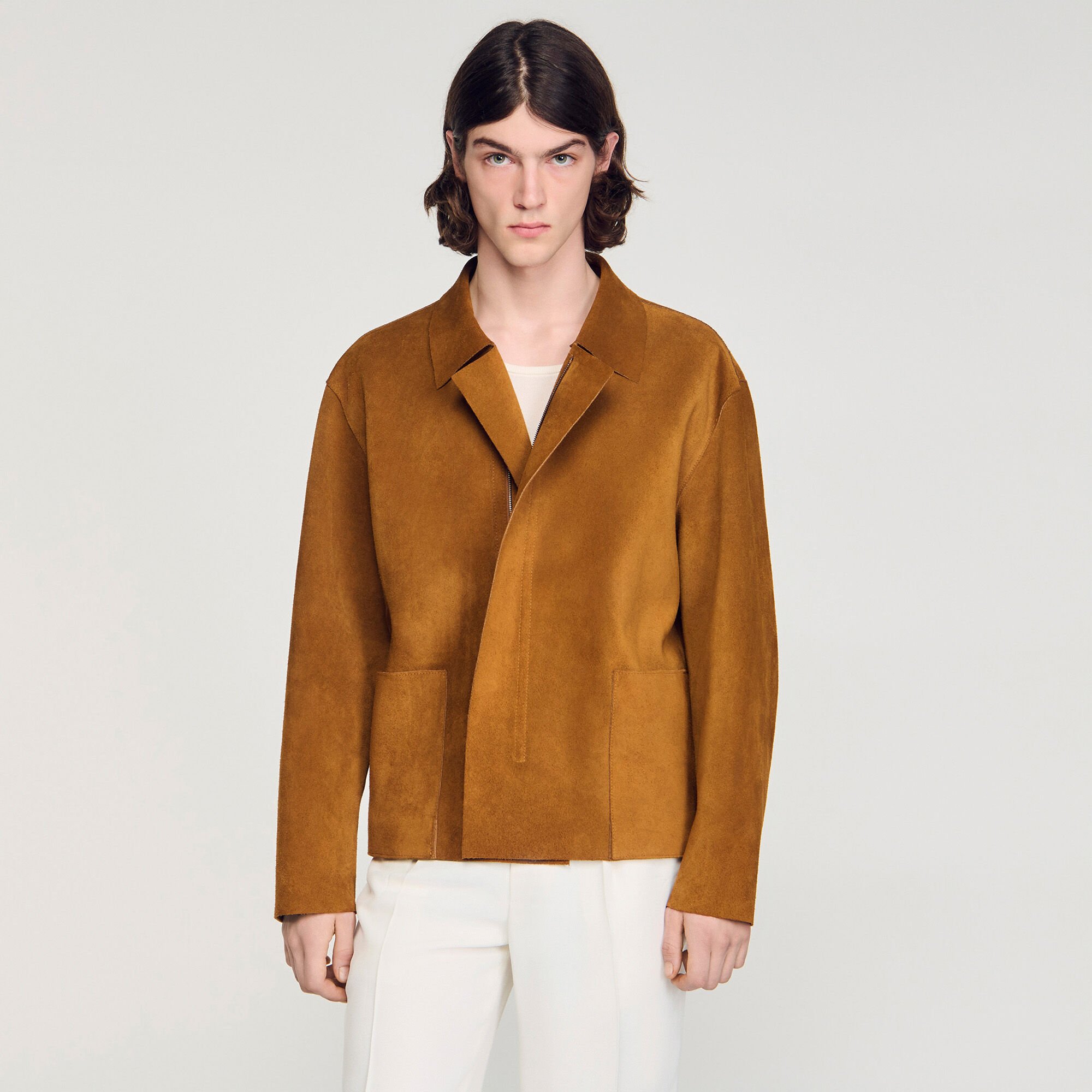 Giubbotto in crosta di pelle