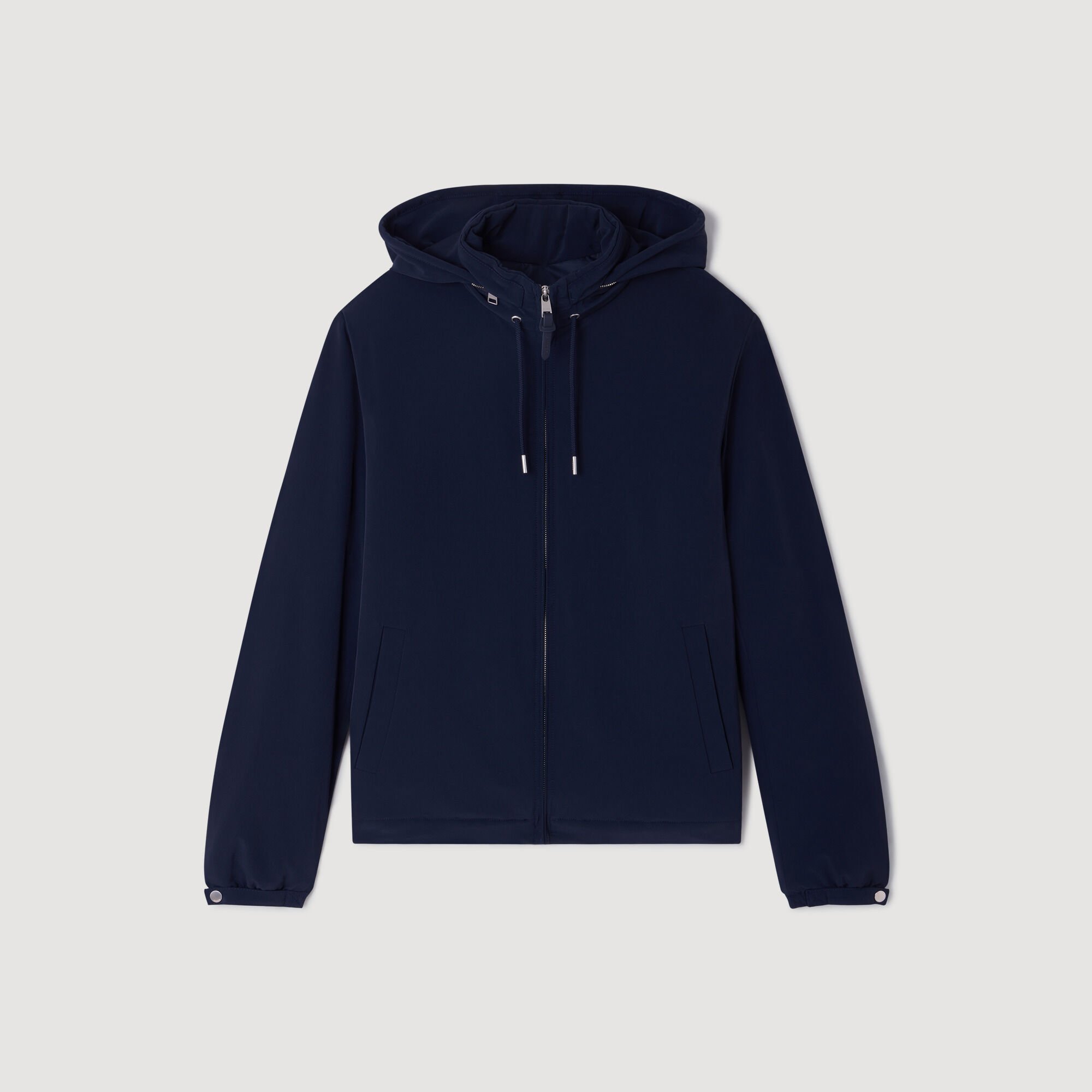 Giubbotto con zip e cappuccio