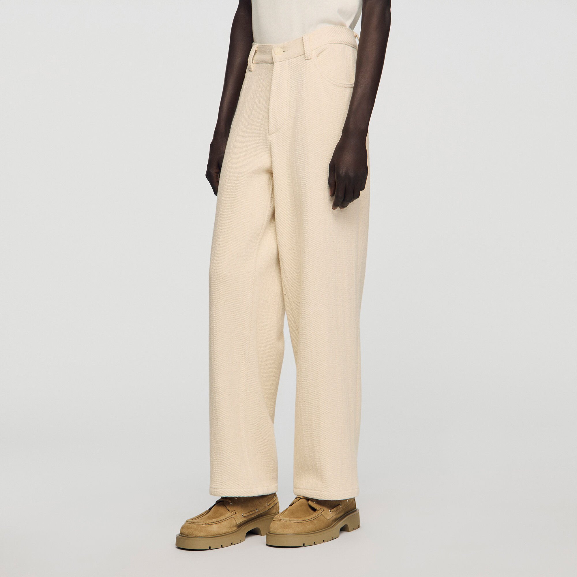 Scarpe da barca in crosta di pelle