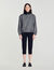 Giubbotto oversize collo in pelle