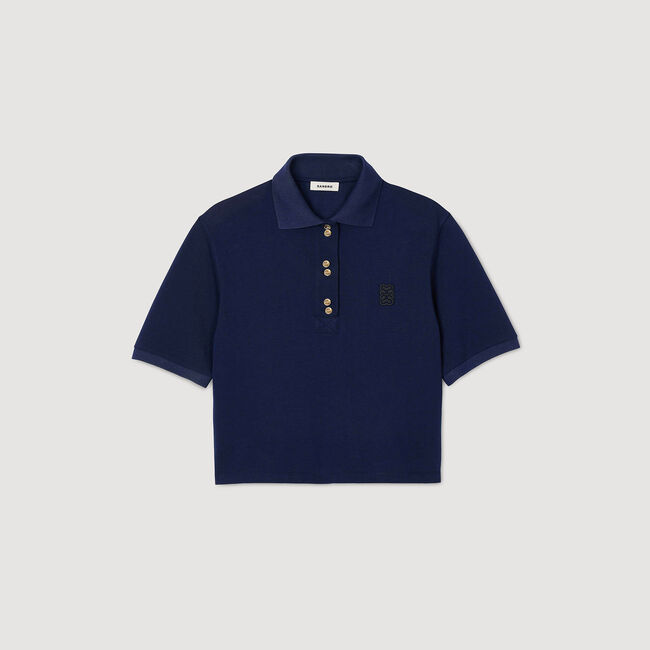 Polo con bottoni fantasia
