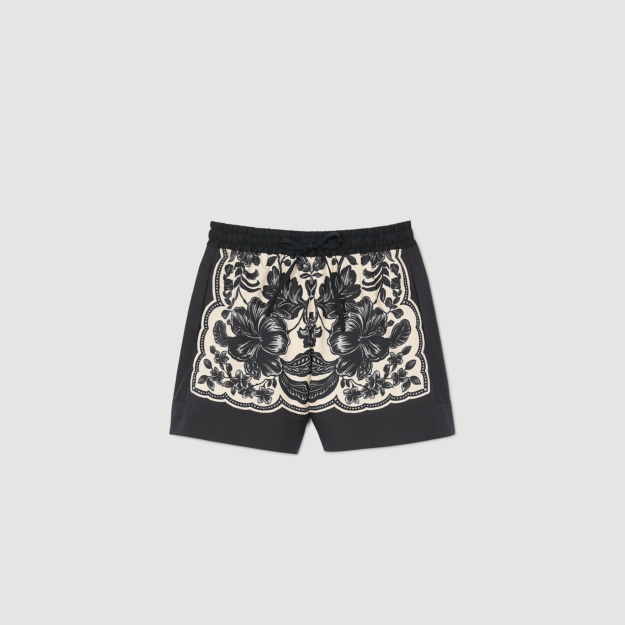 Shorts con stampa a fiori