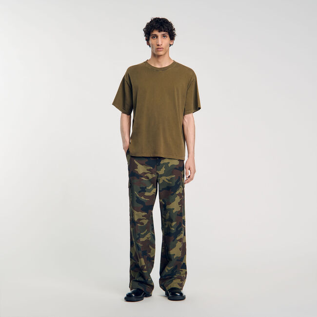 T-shirt con effetto délavé