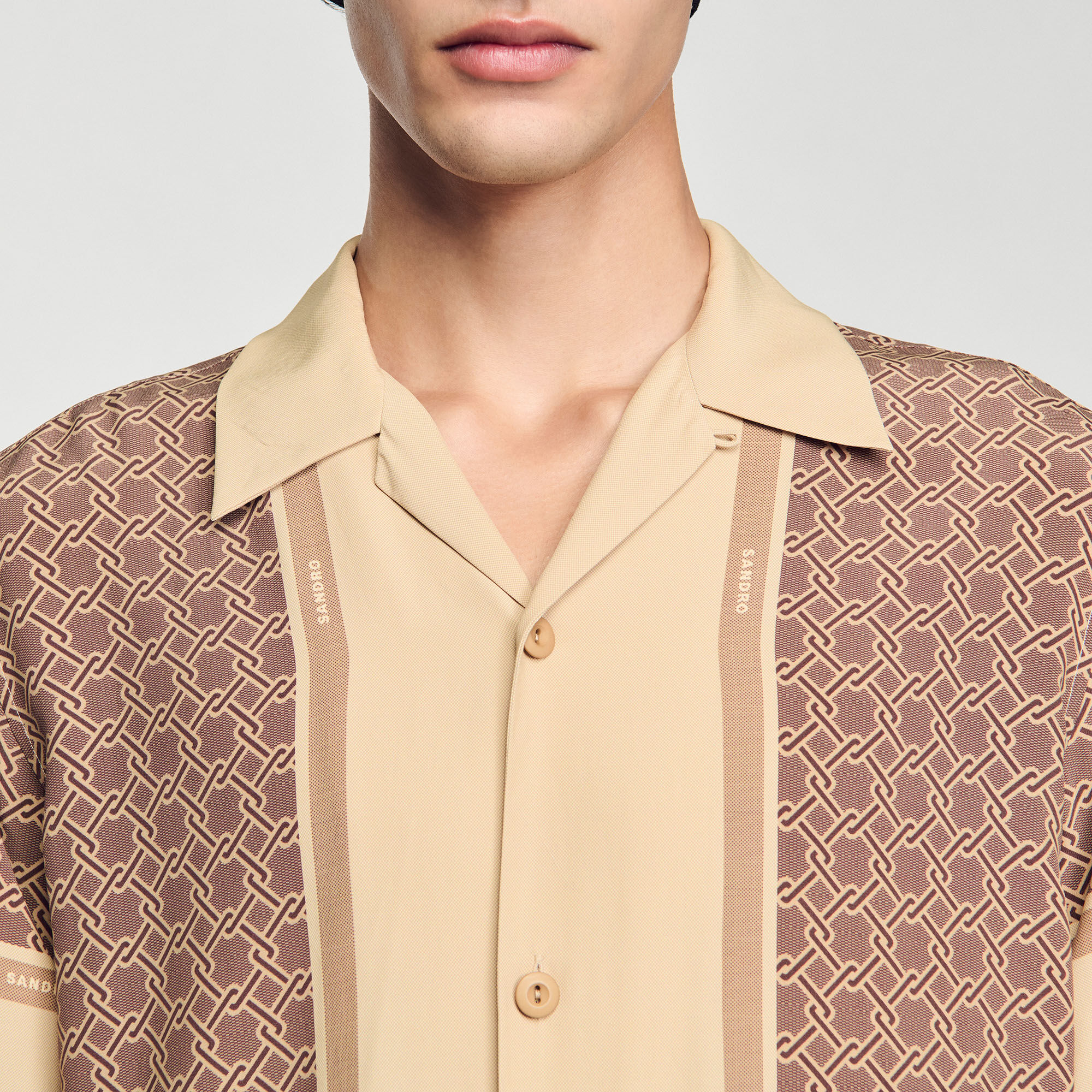 Camicia a maniche corte con stampa