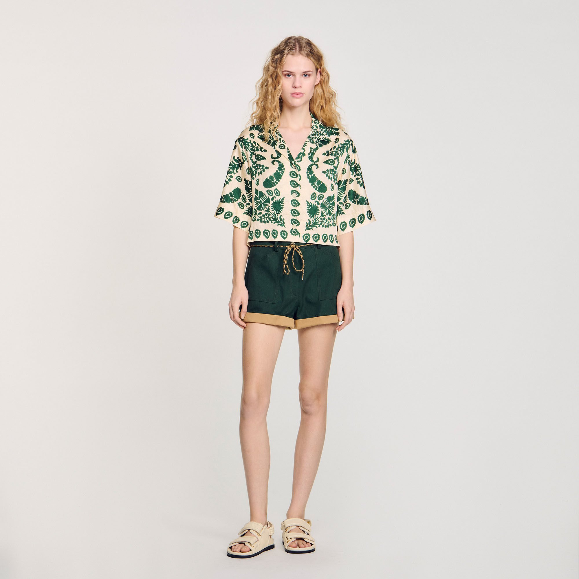 Camicia con stampa a fiori