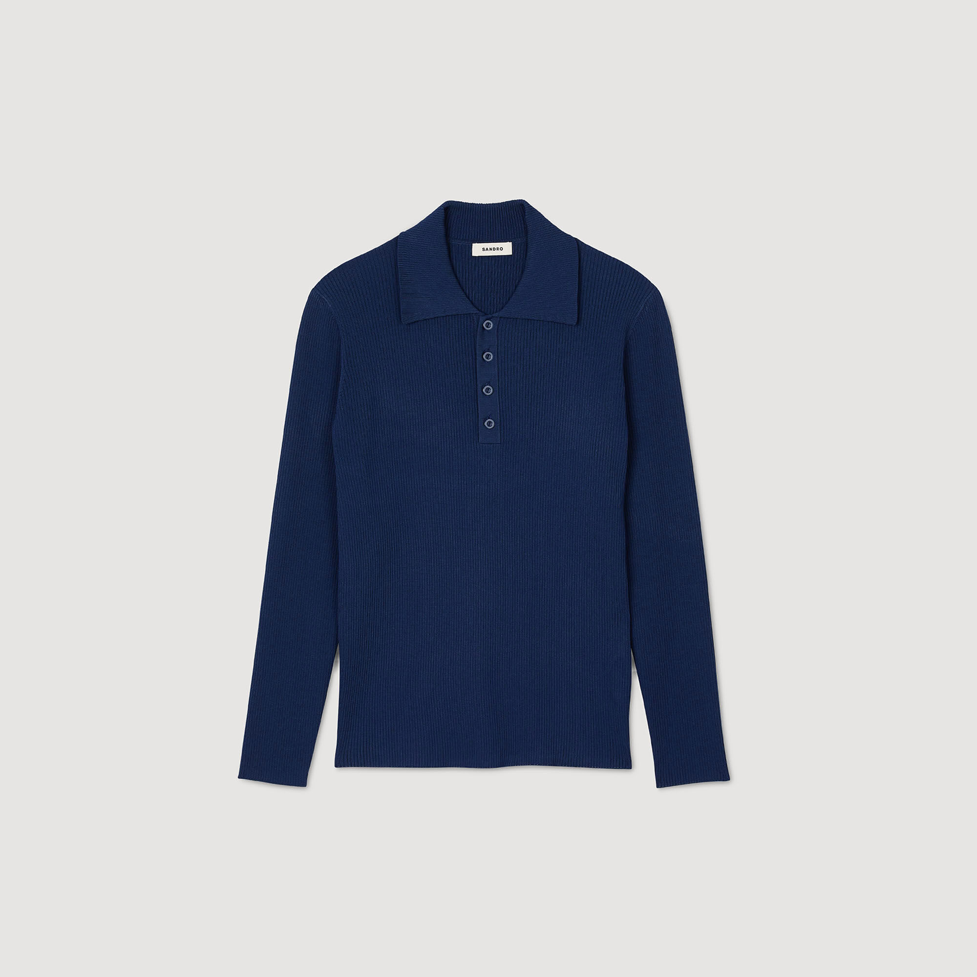 Polo in maglia a coste