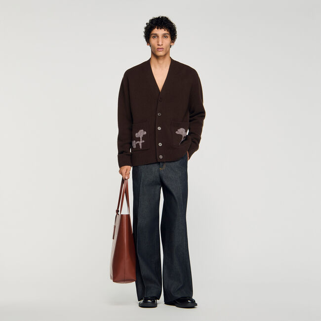 Cardigan a motivi floreali