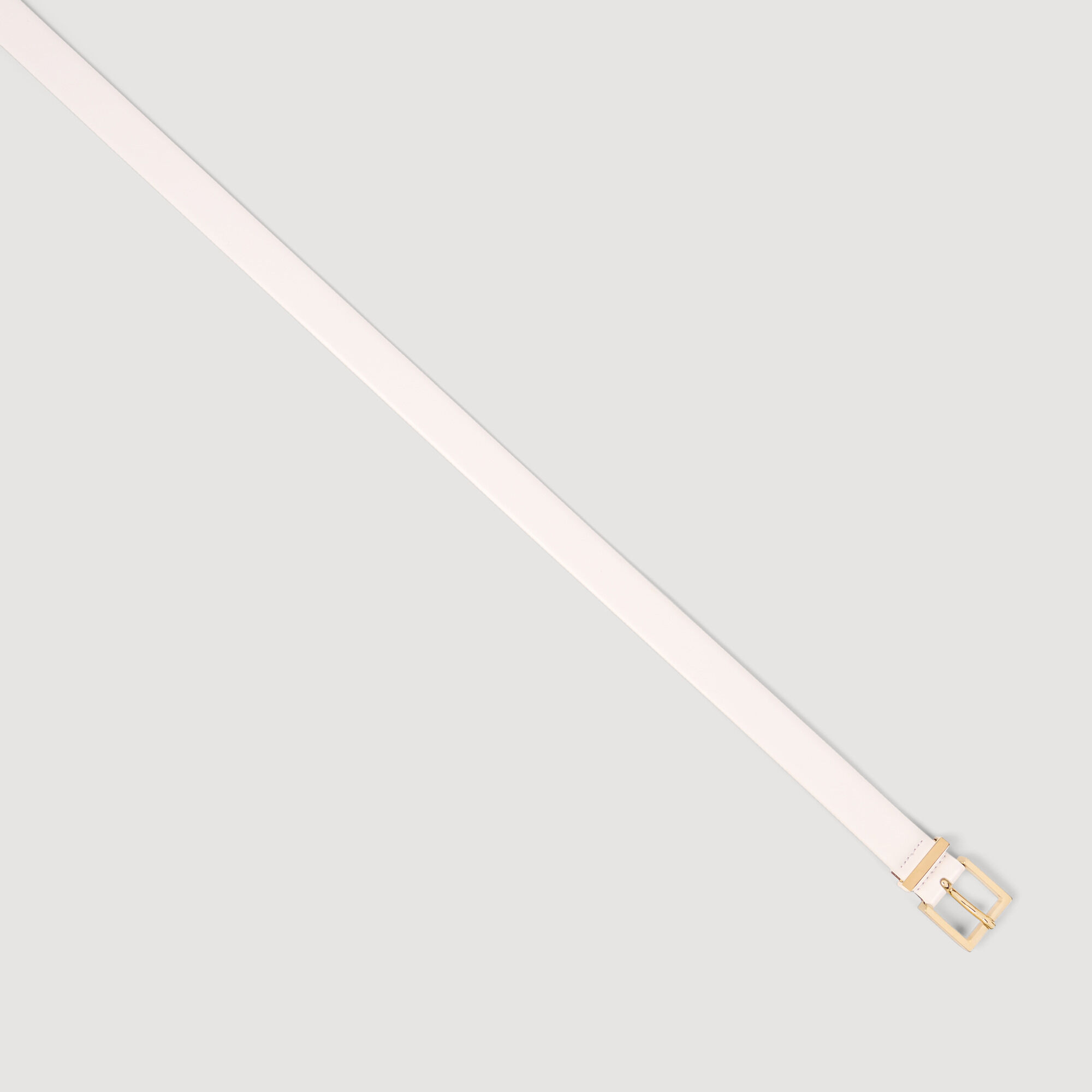 Cintura in pelle liscia con fibbia