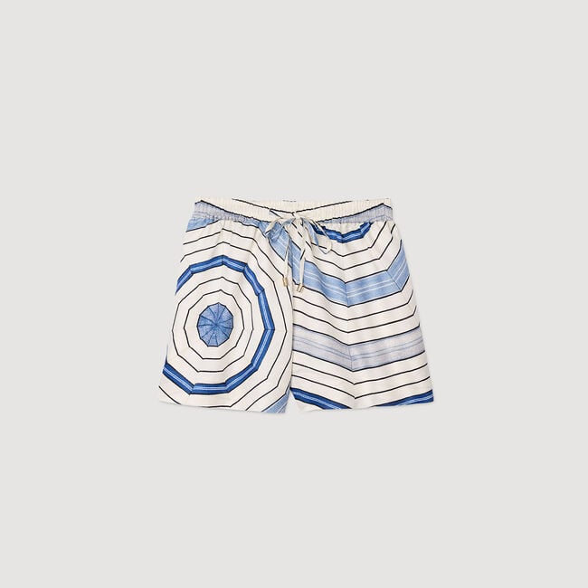Shorts con stampa a spirali