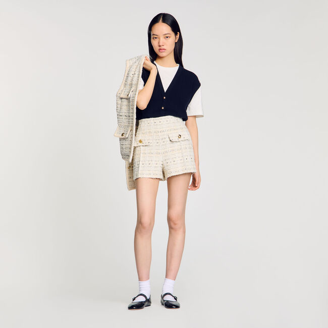 Shorts in tweed fantasia