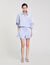 Shorts a righe dettaglio a fiore