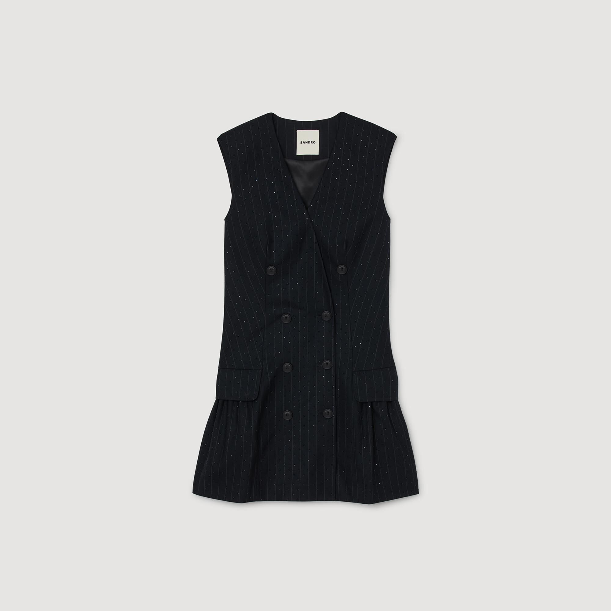Abito corto tailleur con strass