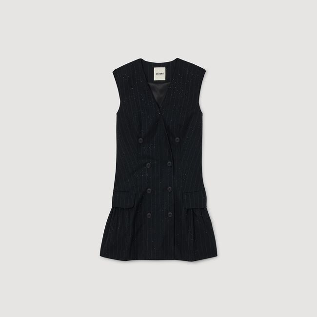 Abito corto tailleur con strass