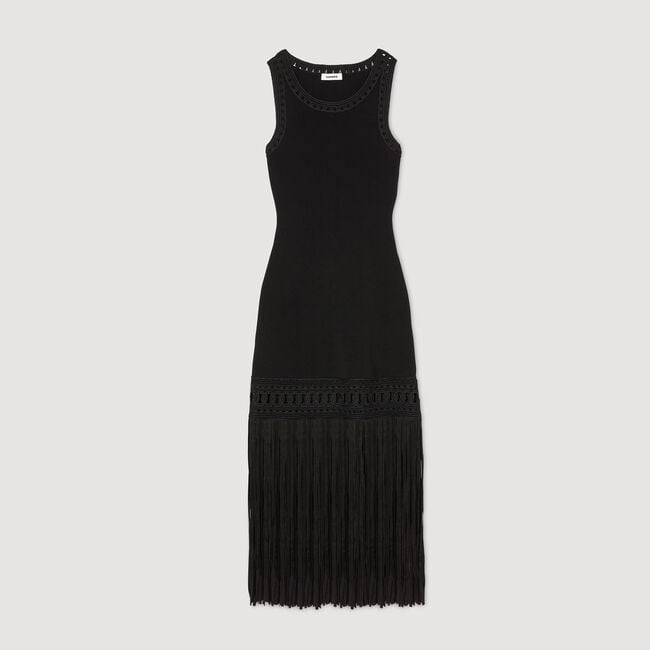 Abito in maglia a frange