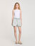 Shorts di jeans strass e perline