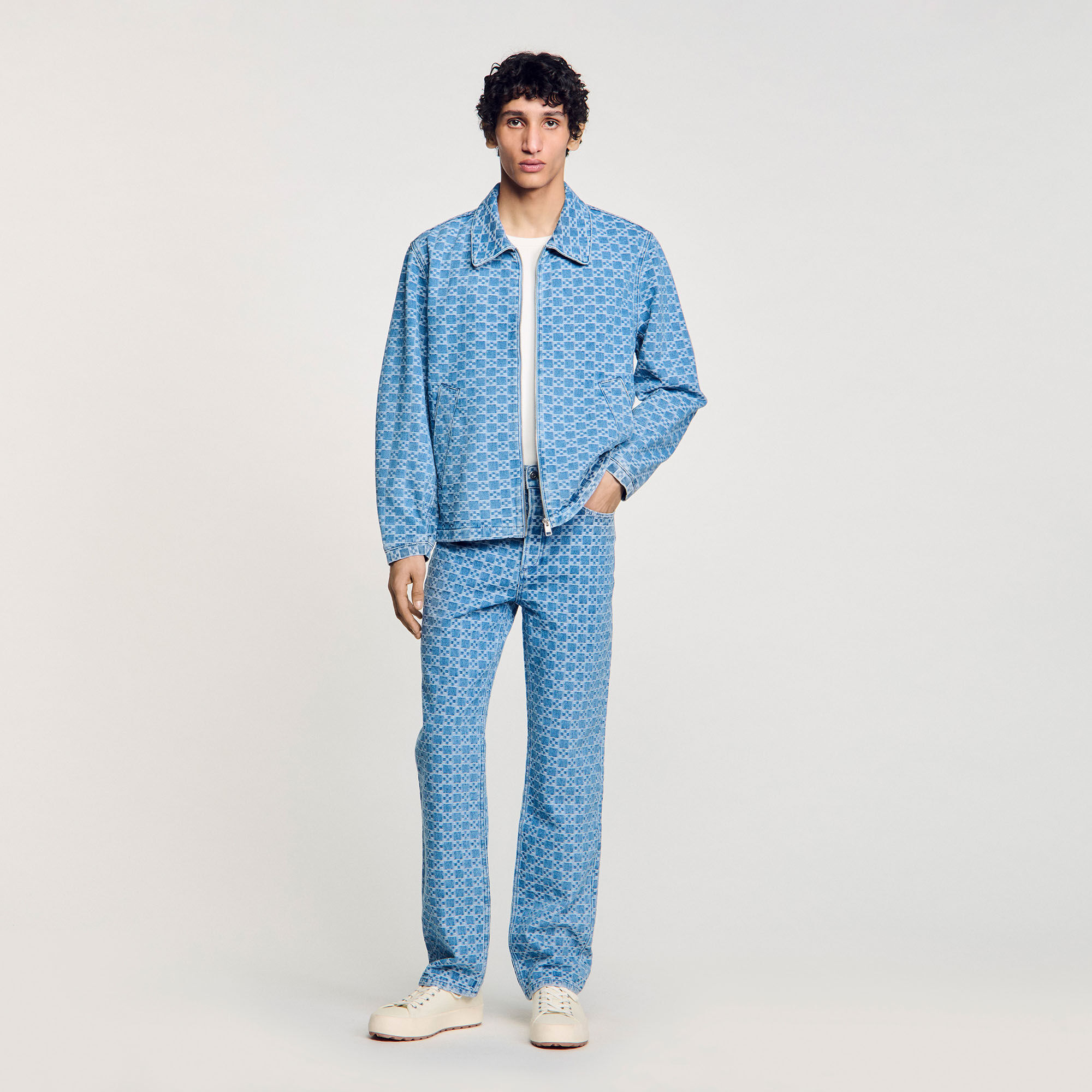Giacca in jeans square cross