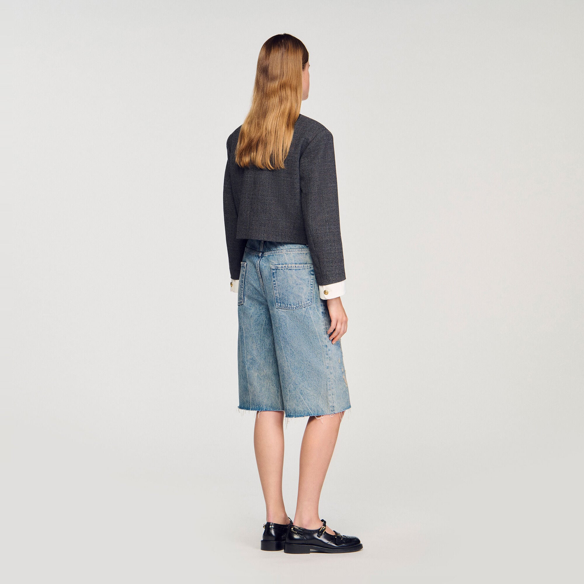 Bermuda jeans effetto stropicciato - Donna | Sandro